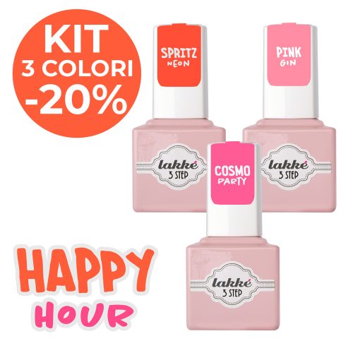 LAK_KIT_3step_HAPPY_HOUR Gel Semipermanente L.E. - Happy Hour Kit